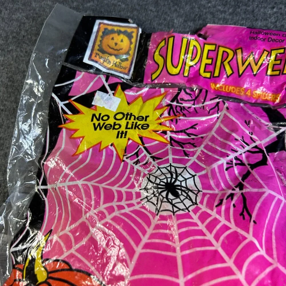 Vintage NOS Rubies Spider Web ‎ Halloween Indoor/Outdoor Decoration USA